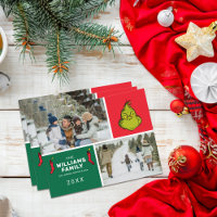 Collage de photo de famille de Noël Grinch