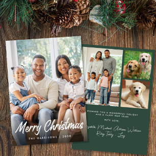 Cartes Pour Fêtes Annuelles Collage de photos avec texte Joyeux Noël