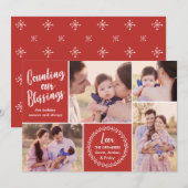 Cartes Pour Fêtes Annuelles Collage de photos | Compter nos bénédictions | Rou (Devant / Derrière)