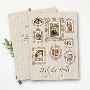 Cartes Pour Fêtes Annuelles Collage de photos croquis vintage Noël neutre