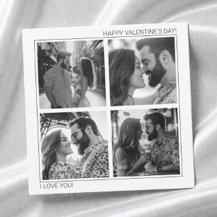 Cartes Pour Fêtes Annuelles Collage de photos de couple moderne Joyeuse Saint-