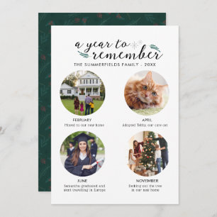 Cartes Pour Fêtes Annuelles Collage de photos de famille de Noël Année en imag