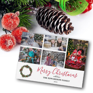 Cartes Pour Fêtes Annuelles Collage de photos de famille Joyeux Noël