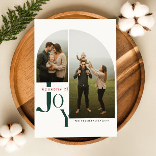 Cartes Pour Fêtes Annuelles Collage de photos de famille Noël Saisons de joie