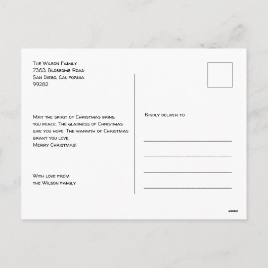 Cartes Pour Fêtes Annuelles Collage de photos de famille personnalisé Peace 3 (Dos)