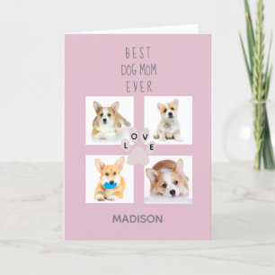 Cartes Pour Fêtes Annuelles Collage de photos de Maman de chien   fête des mèr