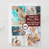 Cartes Pour Fêtes Annuelles Collage de photos de Noël avec le logo du cabinet (Devant)