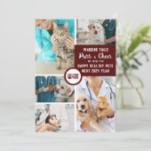 Cartes Pour Fêtes Annuelles Collage de photos de Noël avec le logo du cabinet (Debout devant)