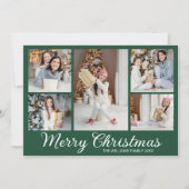 Cartes Pour Fêtes Annuelles Collage de photos de Noël élégant avec des arbres (Devant)