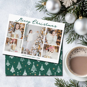 Cartes Pour Fêtes Annuelles Collage de photos de Noël manuscrit Joyeux Noël 20