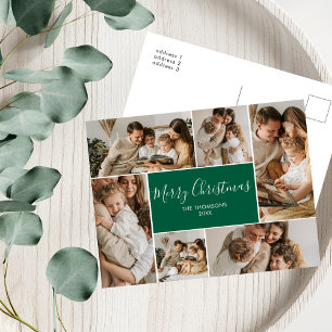 Cartes Pour Fêtes Annuelles Collage de photos de Noël minimaliste tendance Ver
