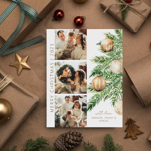Cartes Pour Fêtes Annuelles Collage de photos de sapin de Noël Noël