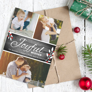 Cartes Pour Fêtes Annuelles Collage de photos de voeux rustiques joyeux