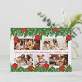 Cartes Pour Fêtes Annuelles Collage de photos des ornements et lumières de Noë (Debout devant)