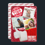 Cartes Pour Fêtes Annuelles Collage de photos | Fantastique pouce vers le haut<br><div class="desc">Partagez votre statut confirmé avec une carte photo de Noël adorablement mignonne avec Père Noël lui-même donnant le pouce à vos photos. Il y a un énorme timbre d'approbation en haut à gauche de cette drôle de carte de voeux de vacances trois photos. Celui-ci a des plaisanteries amusantes sur les...</div>