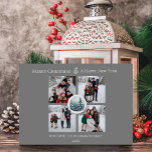 Cartes Pour Fêtes Annuelles Collage de photos florales de la forêt d'hiver de<br><div class="desc">Partagez la magie de la saison avec cette Carte de vacances Gray Winter Forest Floral Photo Collage, conçue pour mettre en valeur votre esprit festif. Ce salut photo de vacances présente un agencement simple avec une scène de forêt d'aquarelles sereines et de délicats accents floraux de la forêt d'hiver, mettant...</div>