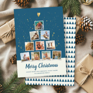 Cartes Pour Fêtes Annuelles Collage de photos Instagram moderne de sapin de No