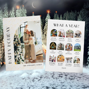 Cartes Pour Fêtes Annuelles Collage de photos minime de Noël Quelle année