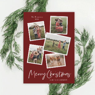 Cartes Pour Fêtes Annuelles Collage de photos moderne Joyeux Noël