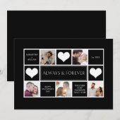 Cartes Pour Fêtes Annuelles Collage de photos moderne Saint Valentin (Devant / Derrière)