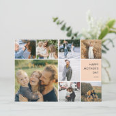 Cartes Pour Fêtes Annuelles Collage de photos multiples Fête des mères (Debout devant)
