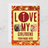 Cartes Pour Fêtes Annuelles Collage de photos personnalisé unique 2 Je t'aime (Devant)