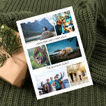 Cartes Pour Fêtes Annuelles Collage de photos Souvenirs de voyages joyeux<br><div class="desc">Capturez et mettez en valeur vos aventures inoubliables avec notre carte de vacances à collage de 8 photos ! Conçue pour les familles ou les couples qui aiment voyager, cette carte offre le moyen idéal de partager de multiples souvenirs de votre année d'exploration. Avec de la place pour 6 photos...</div>