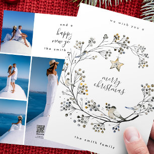 Cartes Pour Fêtes Annuelles Collage de plusieurs photos de couronne biologique