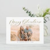 Cartes Pour Fêtes Annuelles Collage de script de Noël rustique (Debout devant)