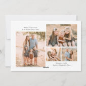 Cartes Pour Fêtes Annuelles Collage de script de Noël rustique (Dos)