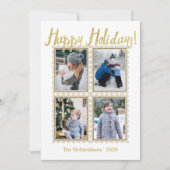 Cartes Pour Fêtes Annuelles Collage de timbres de Noël (Devant)