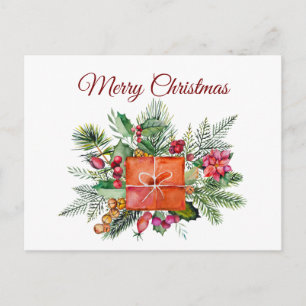 Cartes Pour Fêtes Annuelles Collage de vacances à l'aquarelle Joyeux Noël