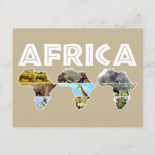 Cartes Pour Fêtes Annuelles Collage du trio du continent africain