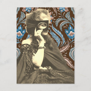 Cartes Pour Fêtes Annuelles Collage Masqué Lady Comtesse Castiglione