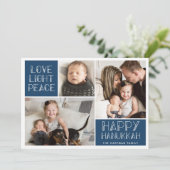 Cartes Pour Fêtes Annuelles Collage moderne de photo de Hanoukka (Debout devant)