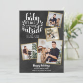 Cartes Pour Fêtes Annuelles Collage photo Boho pour 4 photos de Noël sur table (Debout devant)