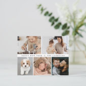 Cartes Pour Fêtes Annuelles Collage photo chic 2024 (Debout devant)