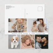 Cartes Pour Fêtes Annuelles Collage photo chic 2024 (Devant / Derrière)