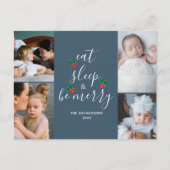 Cartes Pour Fêtes Annuelles Collage photo Cute Four Noël (Devant)