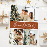 Cartes Pour Fêtes Annuelles Collage photo de Buon Natale<br><div class="desc">Cette fabuleuse carte de vacances 3 photos avec "Buon Natale!" dans une police de caractères de script moderne et votre nom de famille et année dans une police de caractères casquette traditionnelle propre et nette, en blanc sur terre cuite avec un dos assorti, est parfaite pour envoyer à votre famille...</div>