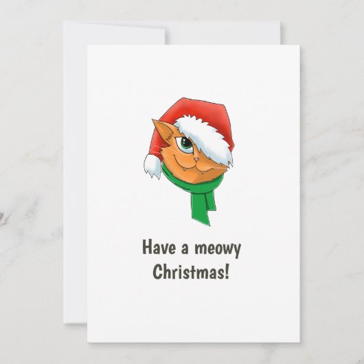 Cartes Pour Fêtes Annuelles Collage photo de chat de Noël (Devant)