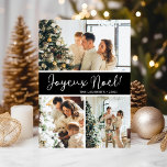 Cartes Pour Fêtes Annuelles Collage photo de Joyeux Noel<br><div class="desc">Cette fabuleuse carte de vacances 3 photos avec "Joyeux Noel!" dans une police de caractères de script moderne et votre nom de famille et année dans une police de caractères casquettes traditionnelle et nette, en blanc sur noir avec un dos assorti, est parfaite pour envoyer à votre famille et vos...</div>