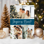 Cartes Pour Fêtes Annuelles Collage photo de Joyeux Noel<br><div class="desc">Cette fabuleuse carte de vacances 3 photos avec "Joyeux Noel!" dans une police de caractères de script moderne et votre nom de famille et année dans une police de caractères casquettes traditionnelle et nette, toutes deux en blanc sur vert foncé avec un dos assorti, est parfaite pour envoyer à votre...</div>