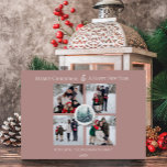 Cartes Pour Fêtes Annuelles Collage photo de la forêt d'hiver rose<br><div class="desc">Partagez la magie de la saison avec cette Pink Winter Forest Floral Photo Collage Holiday Card, conçue pour mettre en valeur votre esprit festif. Ce salut photo de vacances présente un agencement simple avec une scène de forêt d'aquarelles sereines et de délicats accents floraux de la forêt d'hiver, mettant en...</div>