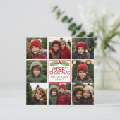 Cartes Pour Fêtes Annuelles Collage photo de Noël avec pin rustique (Debout devant)