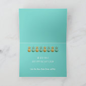 Cartes Pour Fêtes Annuelles Collage photo de Noël bleu plié (Intérieur)