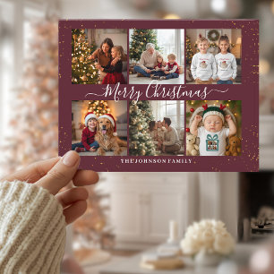 Cartes Pour Fêtes Annuelles Collage photo de Noël élégant