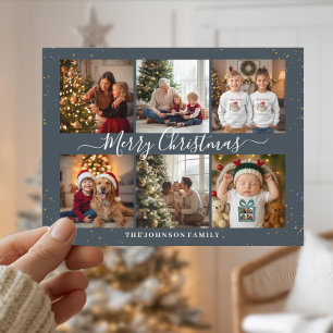 Cartes Pour Fêtes Annuelles Collage photo de Noël élégant