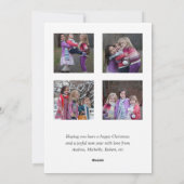 Cartes Pour Fêtes Annuelles Collage photo de Noël joyeux (Dos)