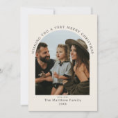 Cartes Pour Fêtes Annuelles Collage photo de Noël moderne neutre Quelle année (Devant)